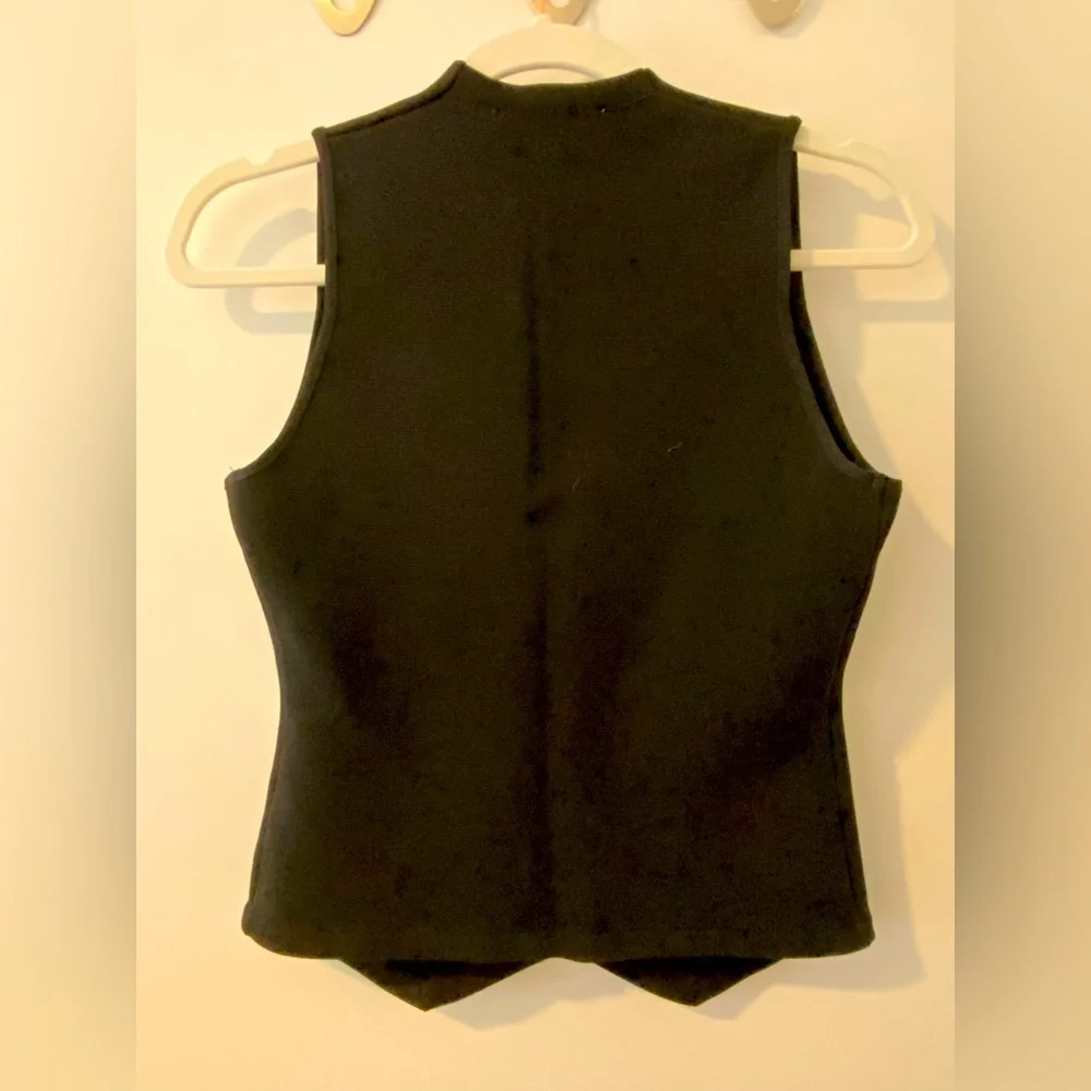 Zara black knit button up vest - Size Medium - Picture 3 of 3